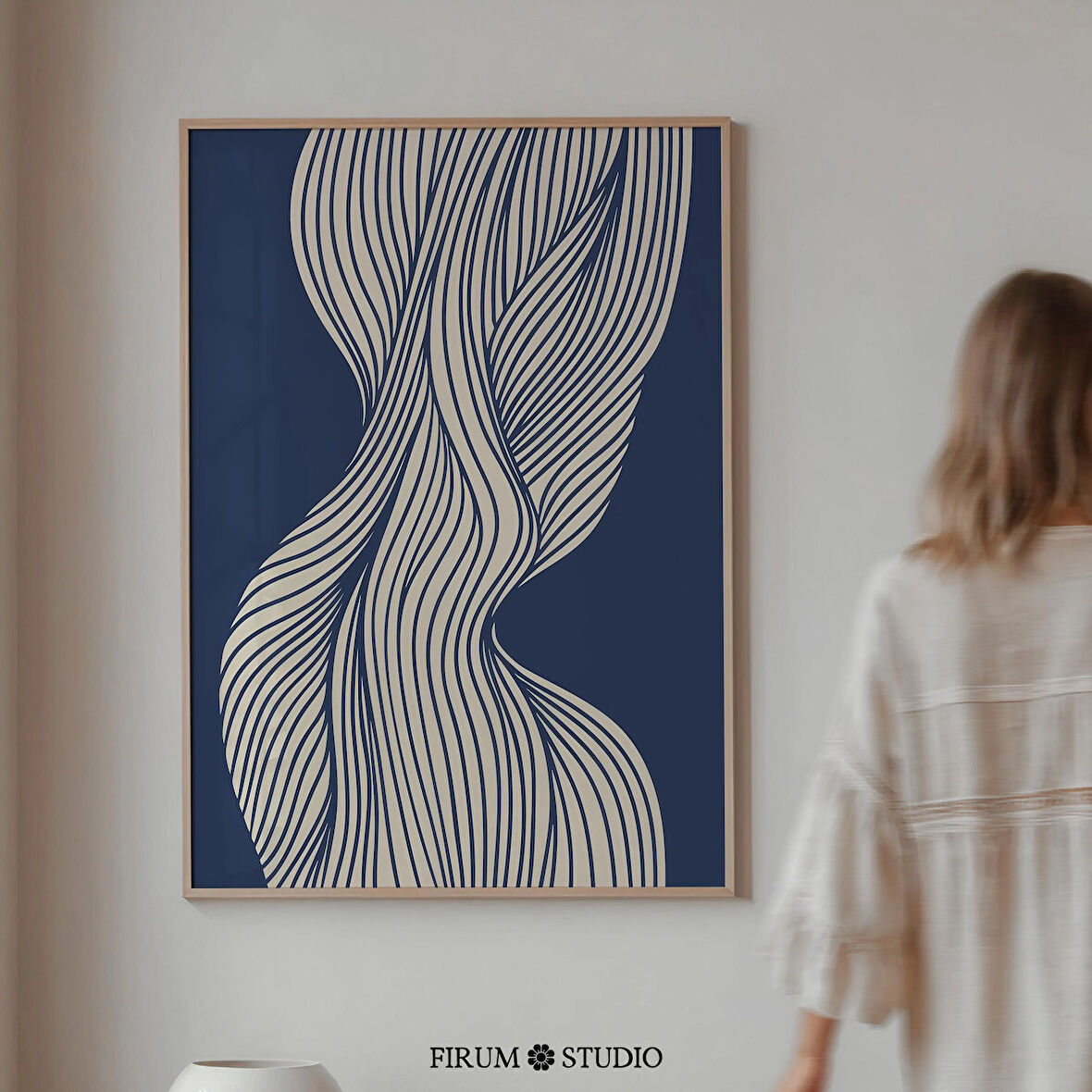 Akıcı Çizgiler Soyut Sanat, Modern Çağdaş Tasarım