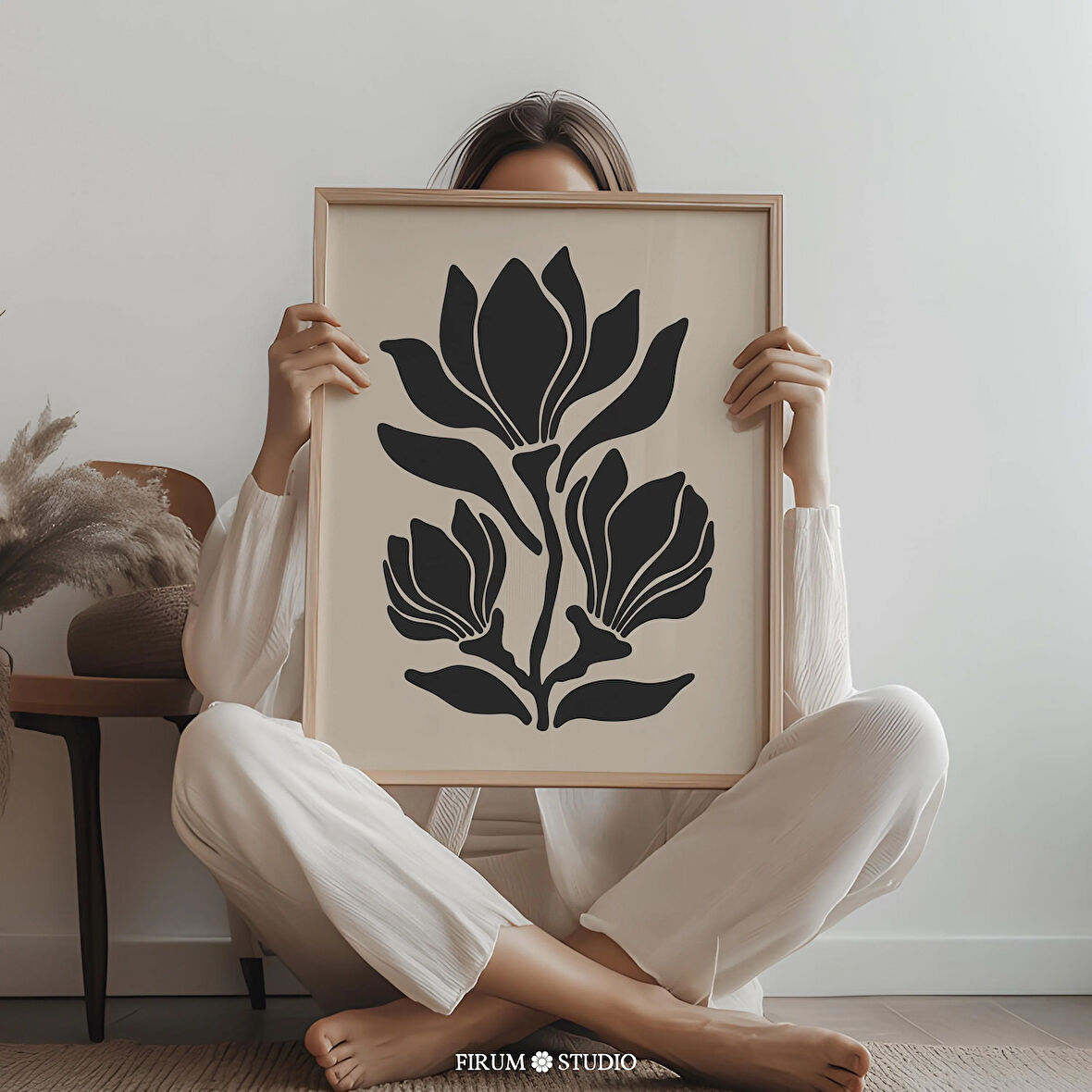 Modern Siyah Manolya Sanatı, Soyut Çiçek Botanik