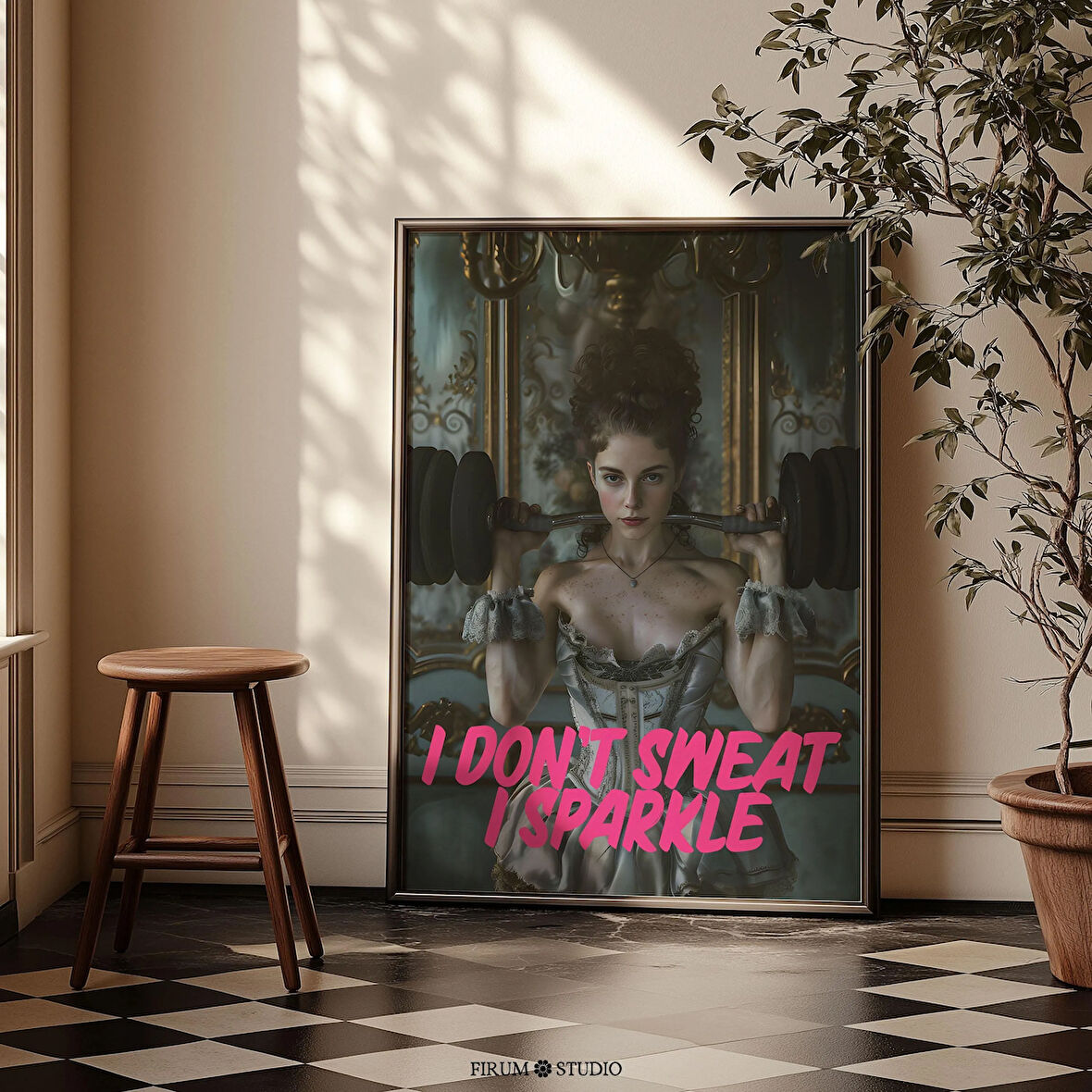 Terlemiyorum Parlıyorum İlginç Ağırlık Kaldırma Sanatı - Ev Spor Salonu İçin Komik Spor Salonu Dekoru ve Motivasyonel Sanat |