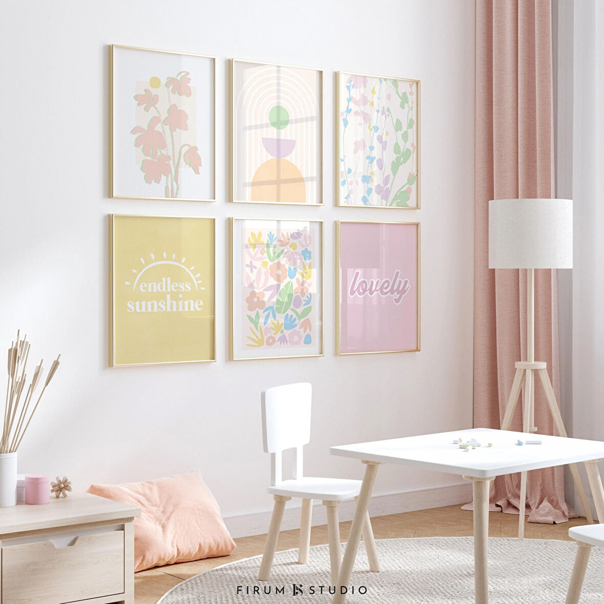 Danimarka Pastel Galerisi 6'lı Set, Duvar Sanatı