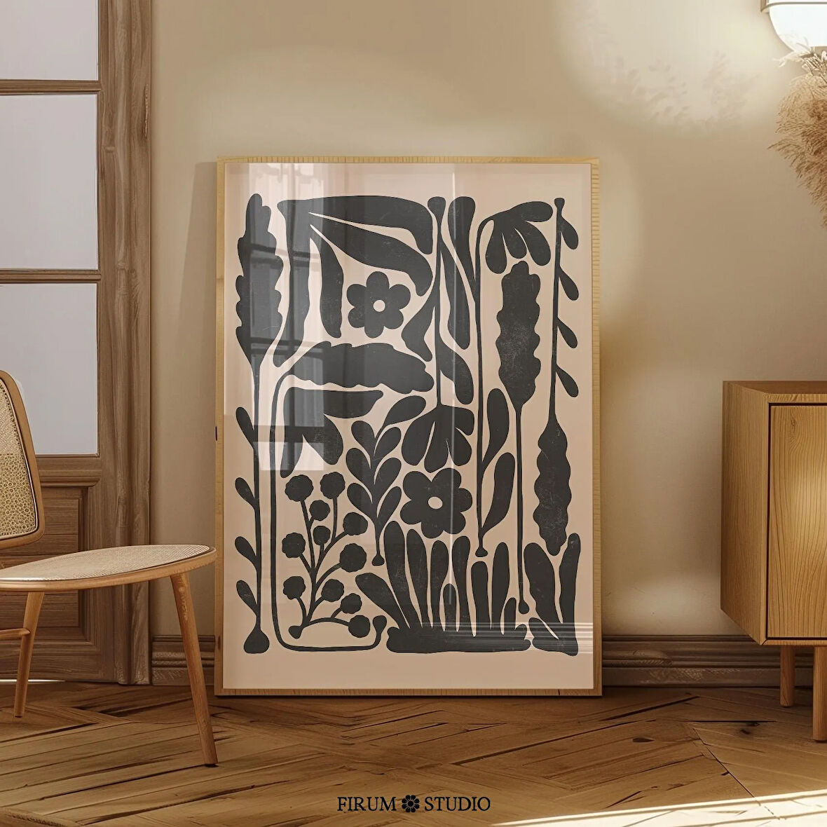 Yabani Çiçek, Bohem Sanatı, Siyah ve Bej Sanatı, Çiçek Poster