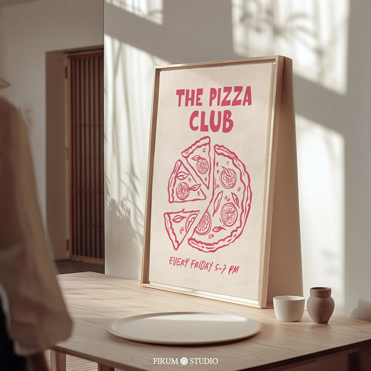 Pizza Kulübü Duvar Sanatı, İtalyan Yemek Sanatı Poster, Eklektik Mutfak Duvar Dekoru
