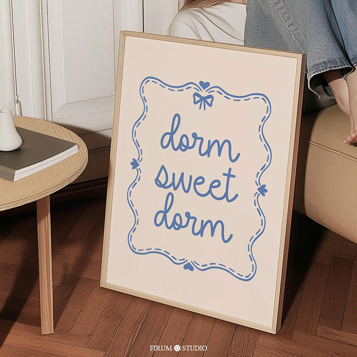 Yurt Tatlı Yurt Coquette Duvar Sanatı, Mavi Cottagecore Yurt Odası Dekoru