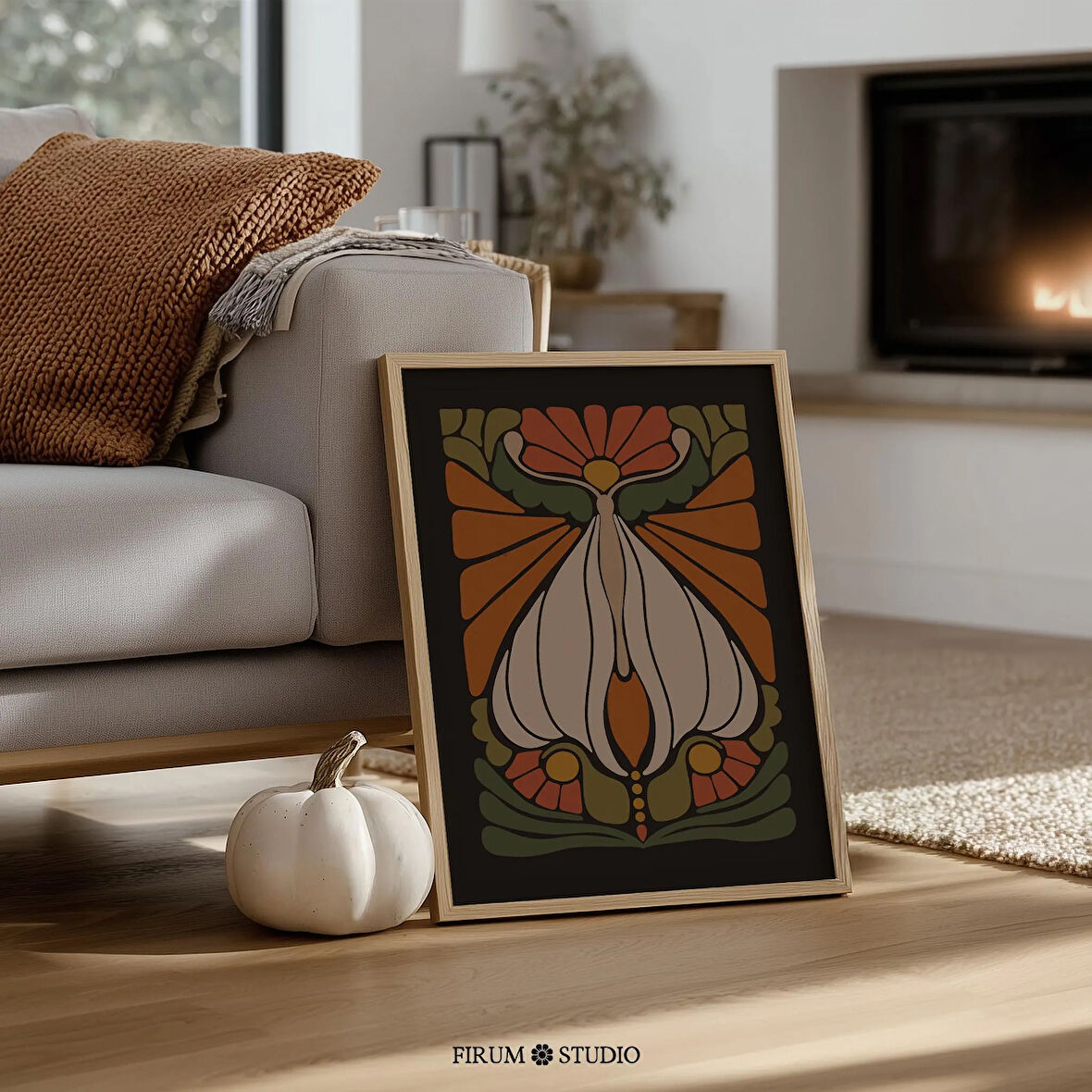 Cadılar Bayramı Güve Toprak Tonları Duvar Dekoru