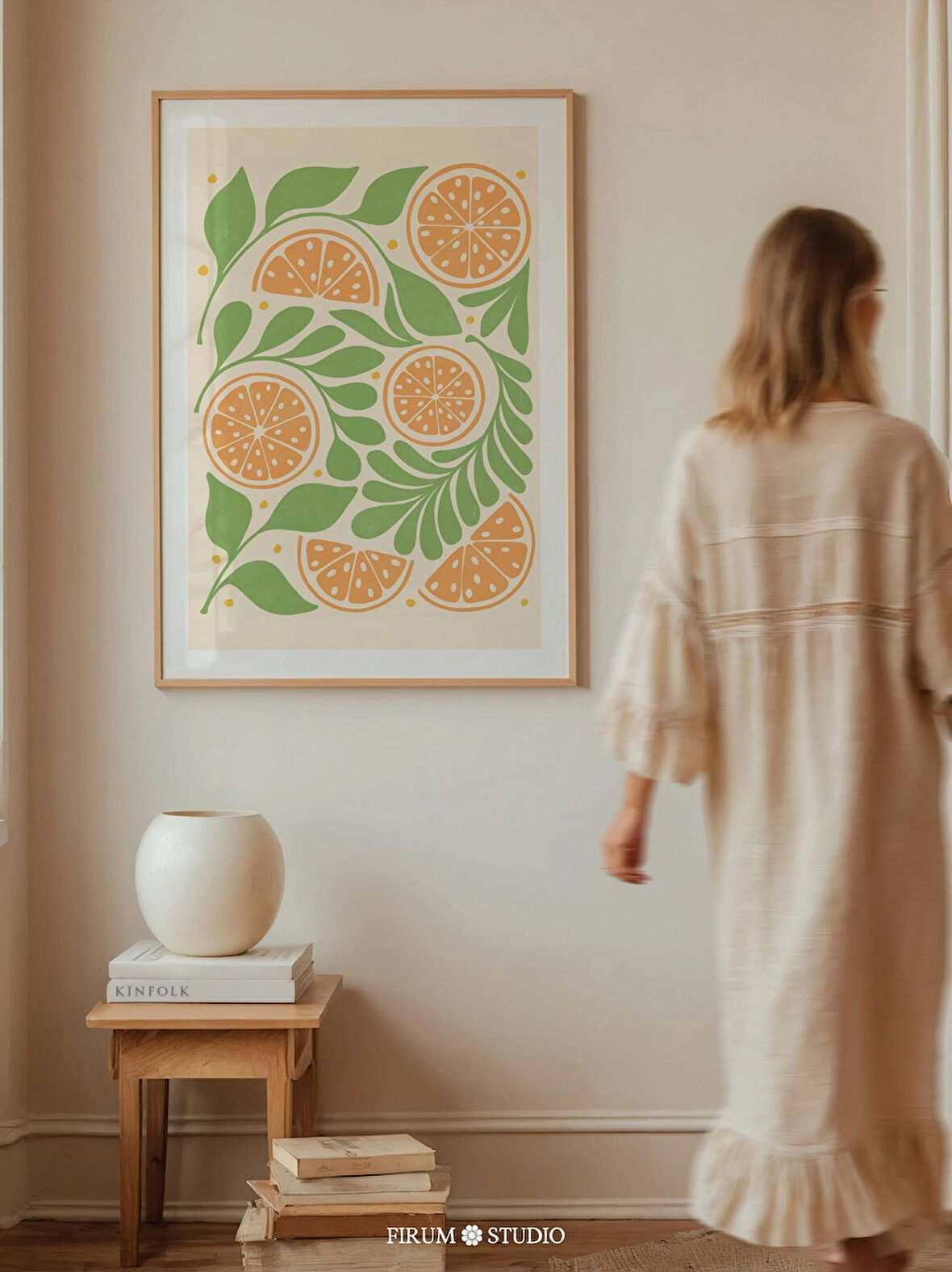 Portakal Meyve Pazarı Duvar Sanatı, Narenciye Sanat Posteri