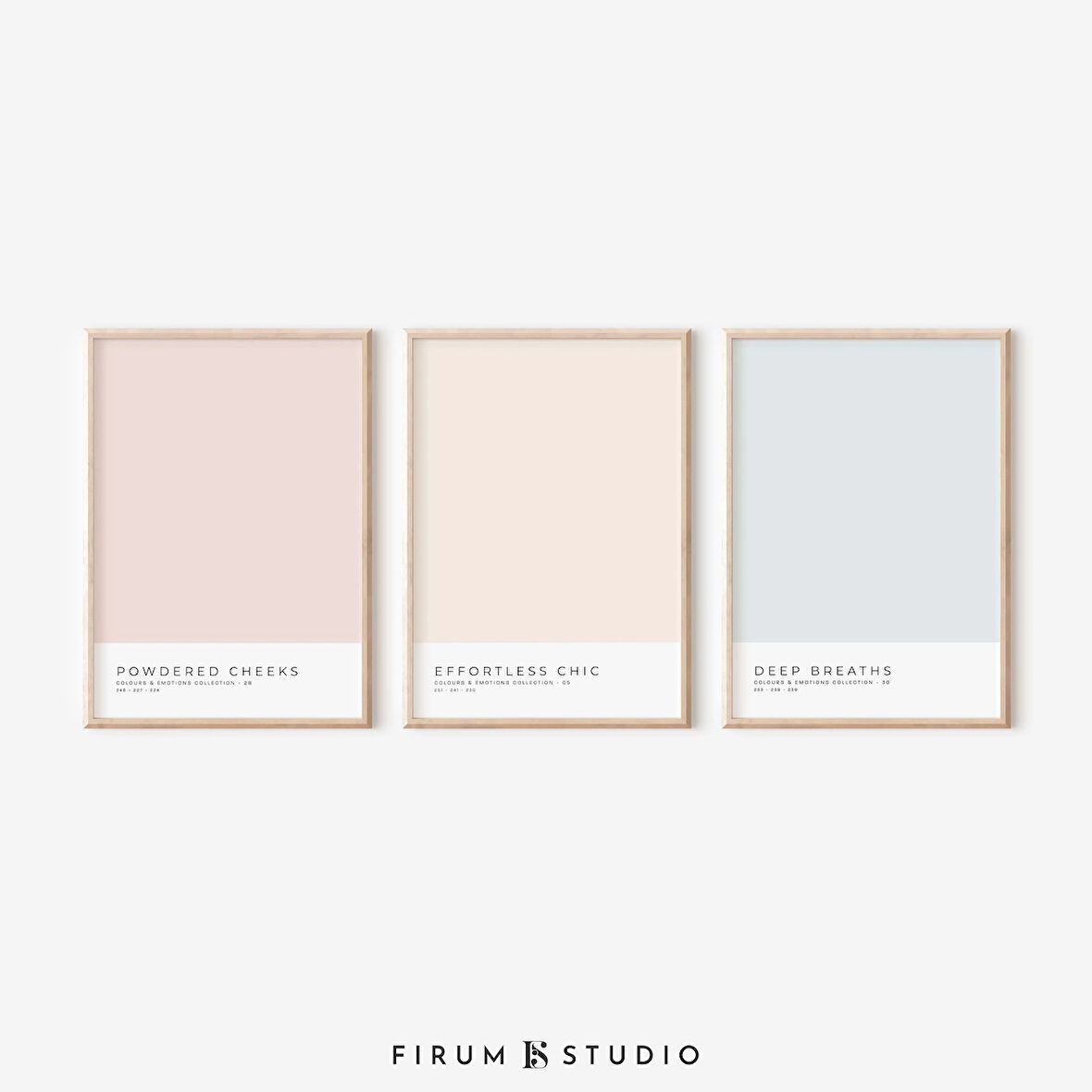 Pastel Galeri Duvarı, Hafif Estetik Sanat, 3'lü Duvar Sanatı Seti, Renk Bloğu