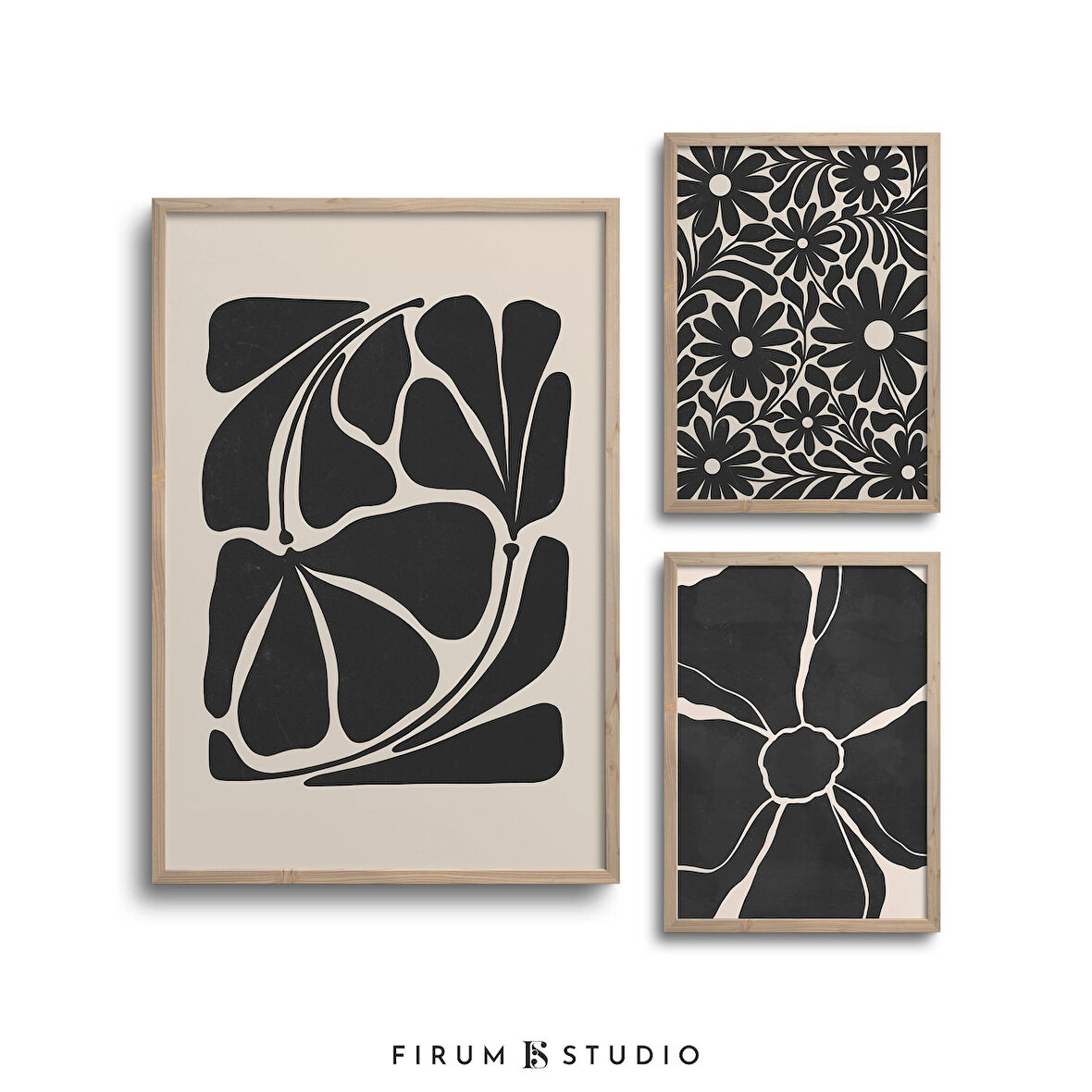 Modern Galeri Duvarı, 3'lü Sanat Seti, Kasvetli Set, 3'lü Set, Orta Yüzyıl Galerisi