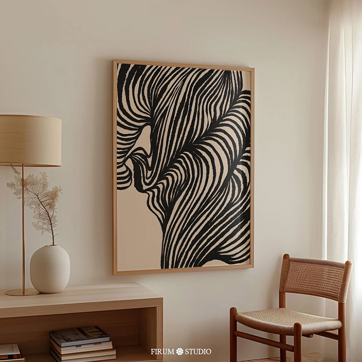 Modern Siyah Çizgiler Duvar Sanatı, Minimal Çizgiler Poster