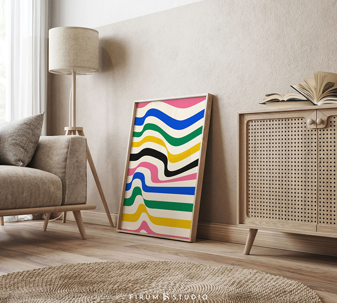 Canlı ve Renkli Eğlenceli Duvar Sanatı, Bauhaus Poster