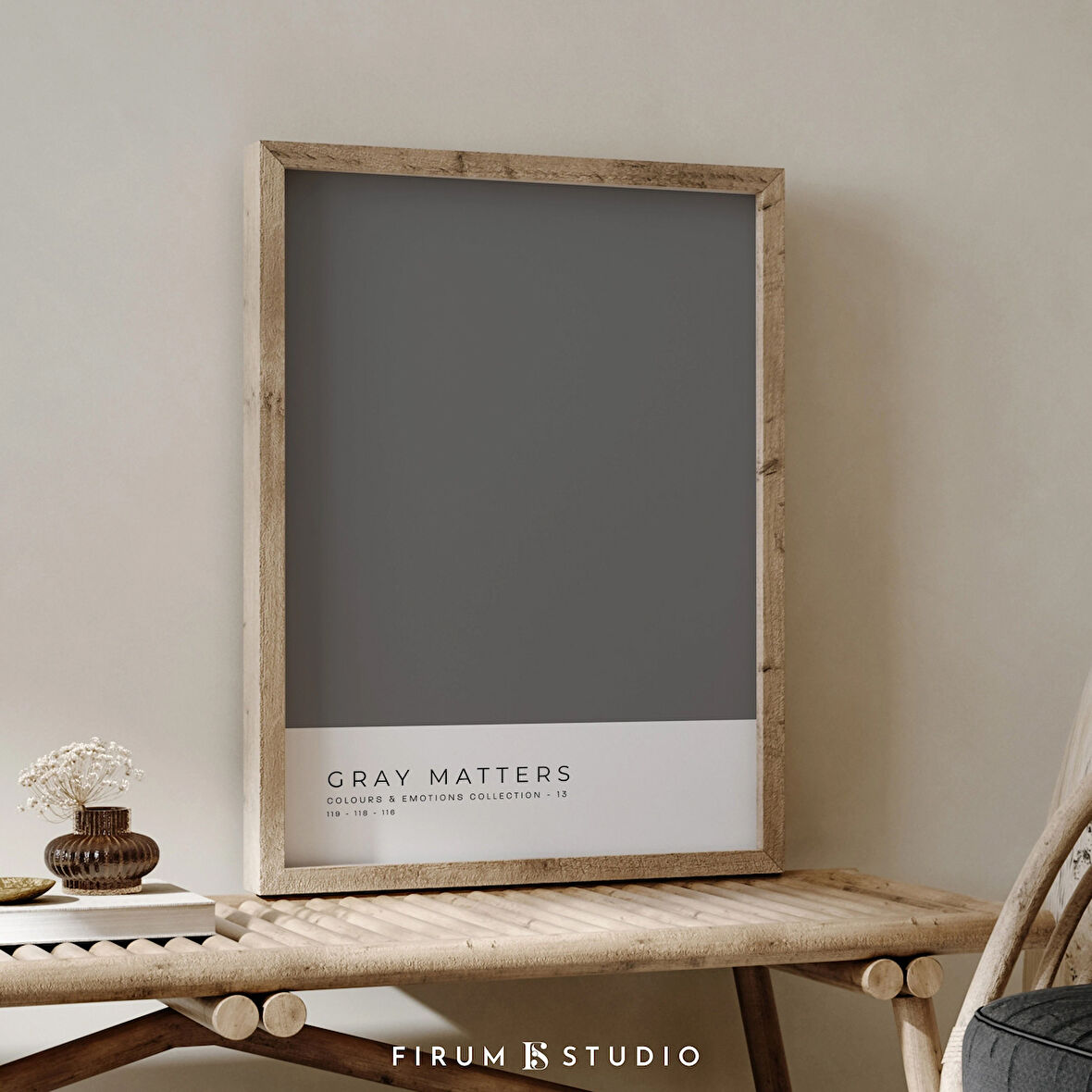 Renk Blok Sanatı, Gri Duvar Sanatı, Modern Oda Dekoru, Minimalist Poster, Orta Yüzyıl Modern, Duvar Sanatı