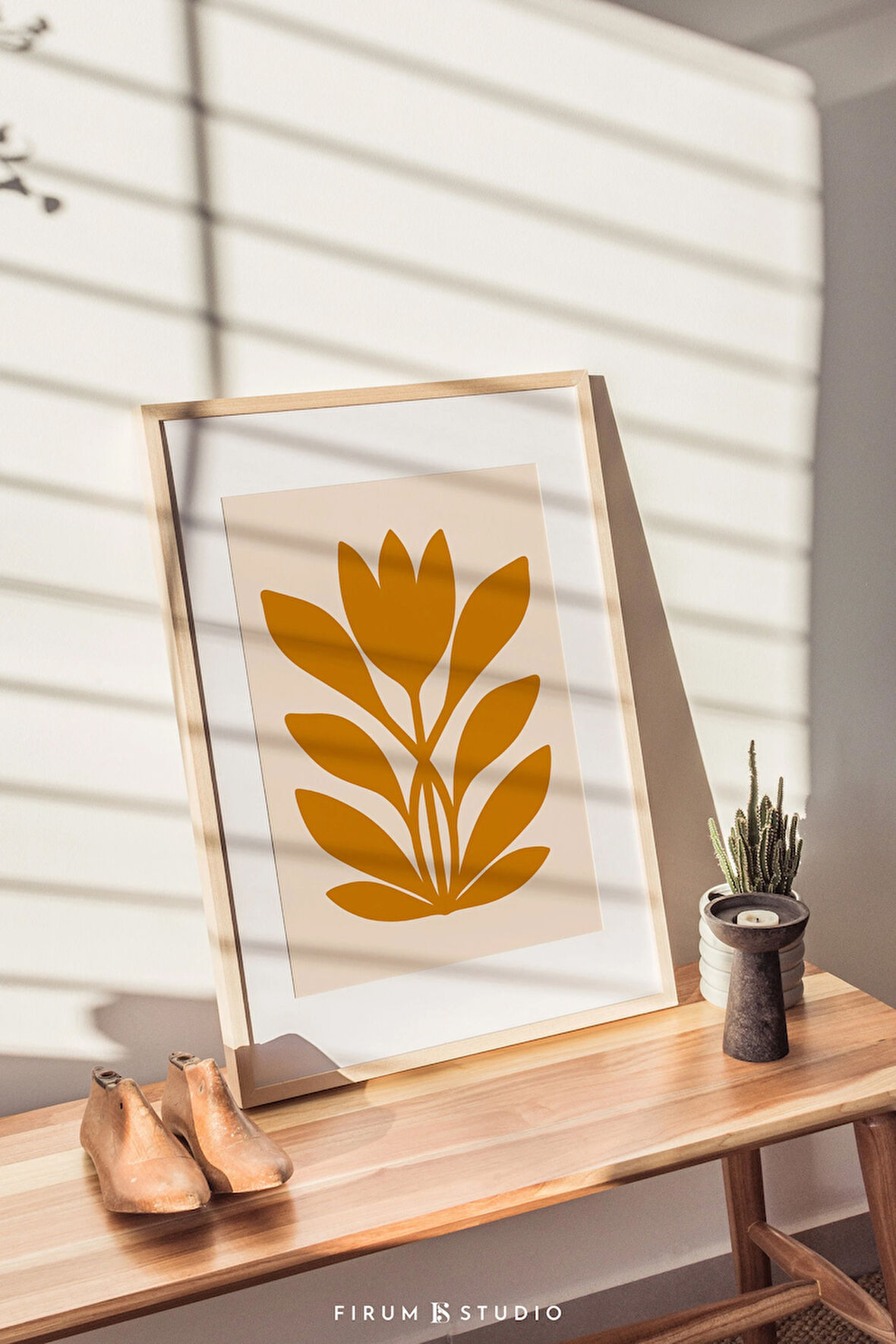 Yanık Turuncu Sanat, Bohem Ev Dekorasyonu, Sıcak Estetik, Duvar Sanatı, Soyut Botanik