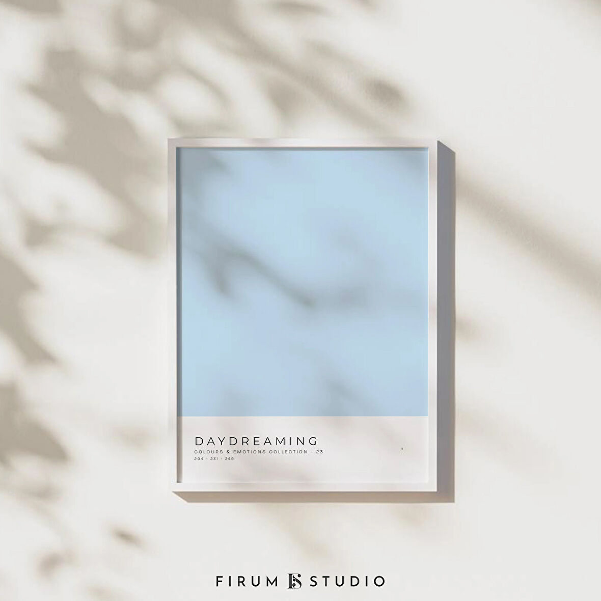 Gök Mavisi Duvar Sanatı, Renk Blok Sanatı, Pastel Mavi Sanat, Danimarka Pastel Dekoru, Yurt Odası Duvar Sanatı