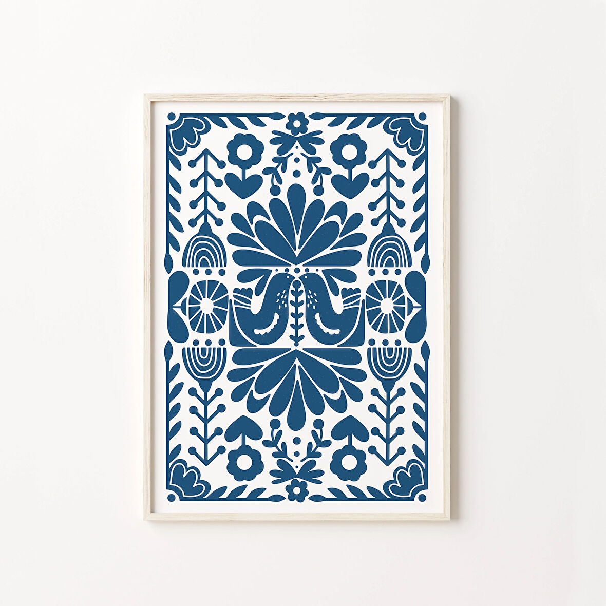 Norveç Halk Sanatı, Kraliyet Mavisi Duvar Sanatı, İskandinav Posteri, Norveç Halk Sanatı