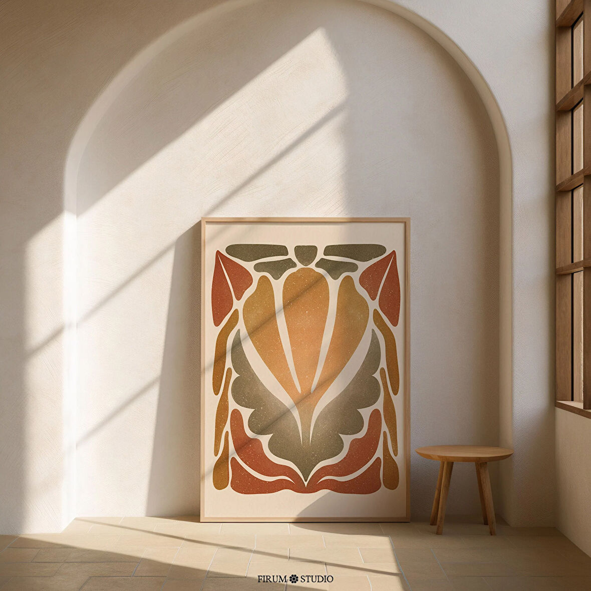 Topraksı Botanik Duvar Sanatı, Soyut Bohem Çiçek Sanatı