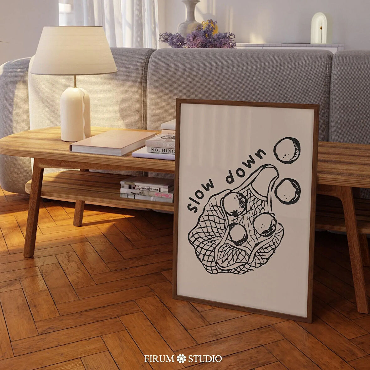 Yavaşla, Günlük İlham Verici Hatırlatıcı Sanat Poster