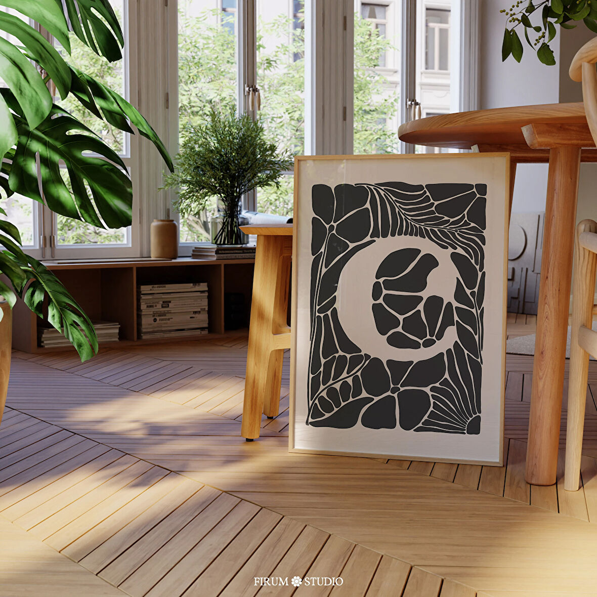 C Harfi Sanatı, Soyut Botanik Monogram Poster