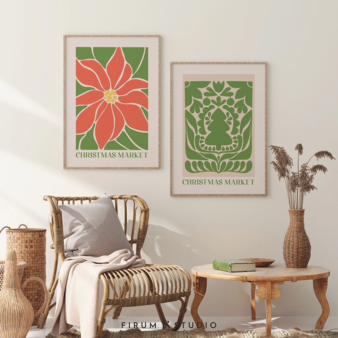 2'li Tatil Seti, Noel Duvar Sanatı, Renkli Noel, Duvar Sanatı