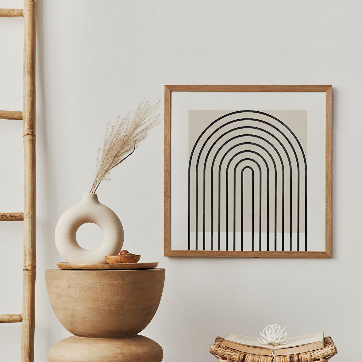 Modern Gökkuşağı, Kare Duvar Sanatı, Orta Yüzyıl Modern, Geometrik Duvar Sanatı