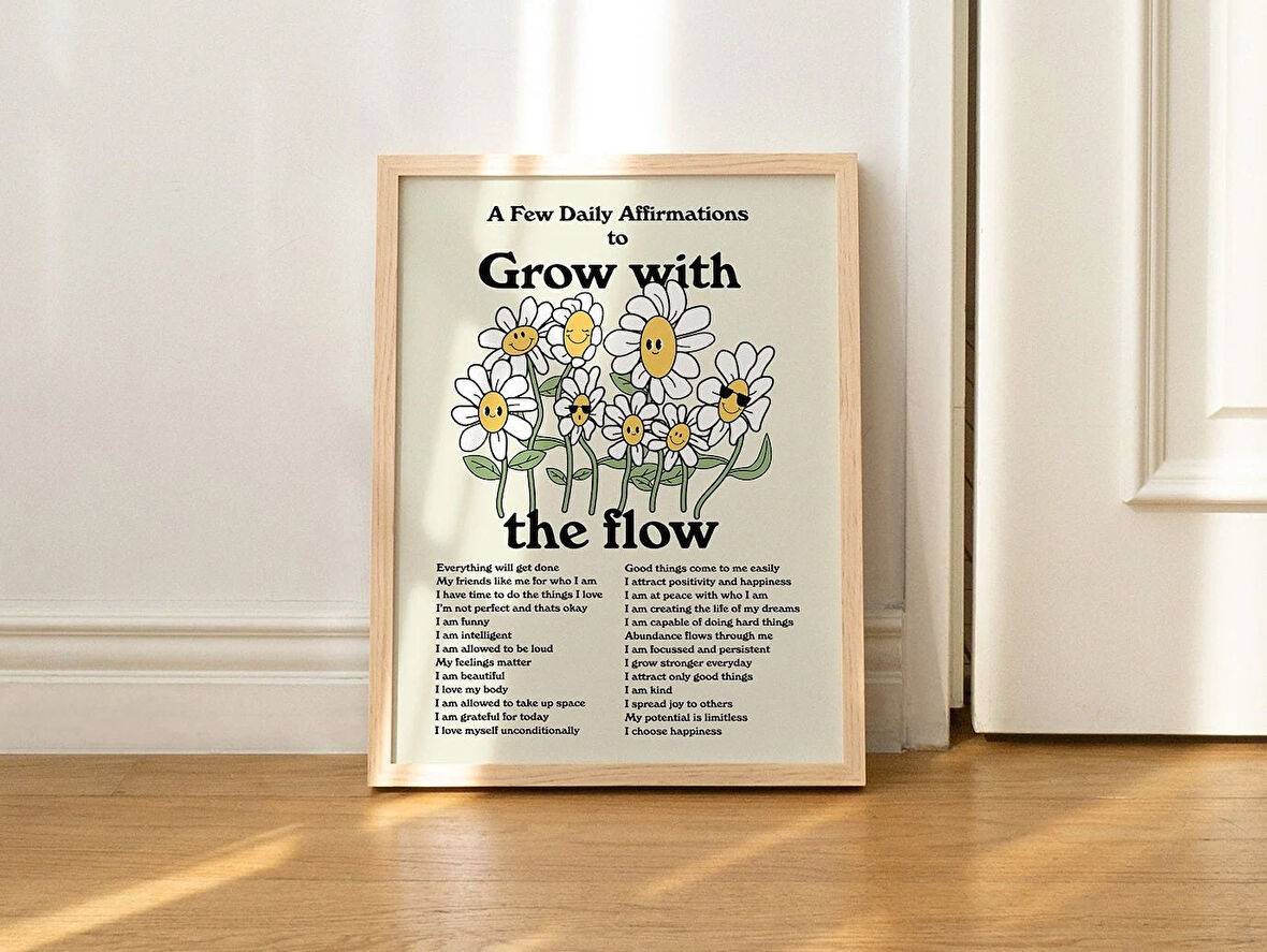 Olumlama Duvarı, Estetik Çiçekler Poster