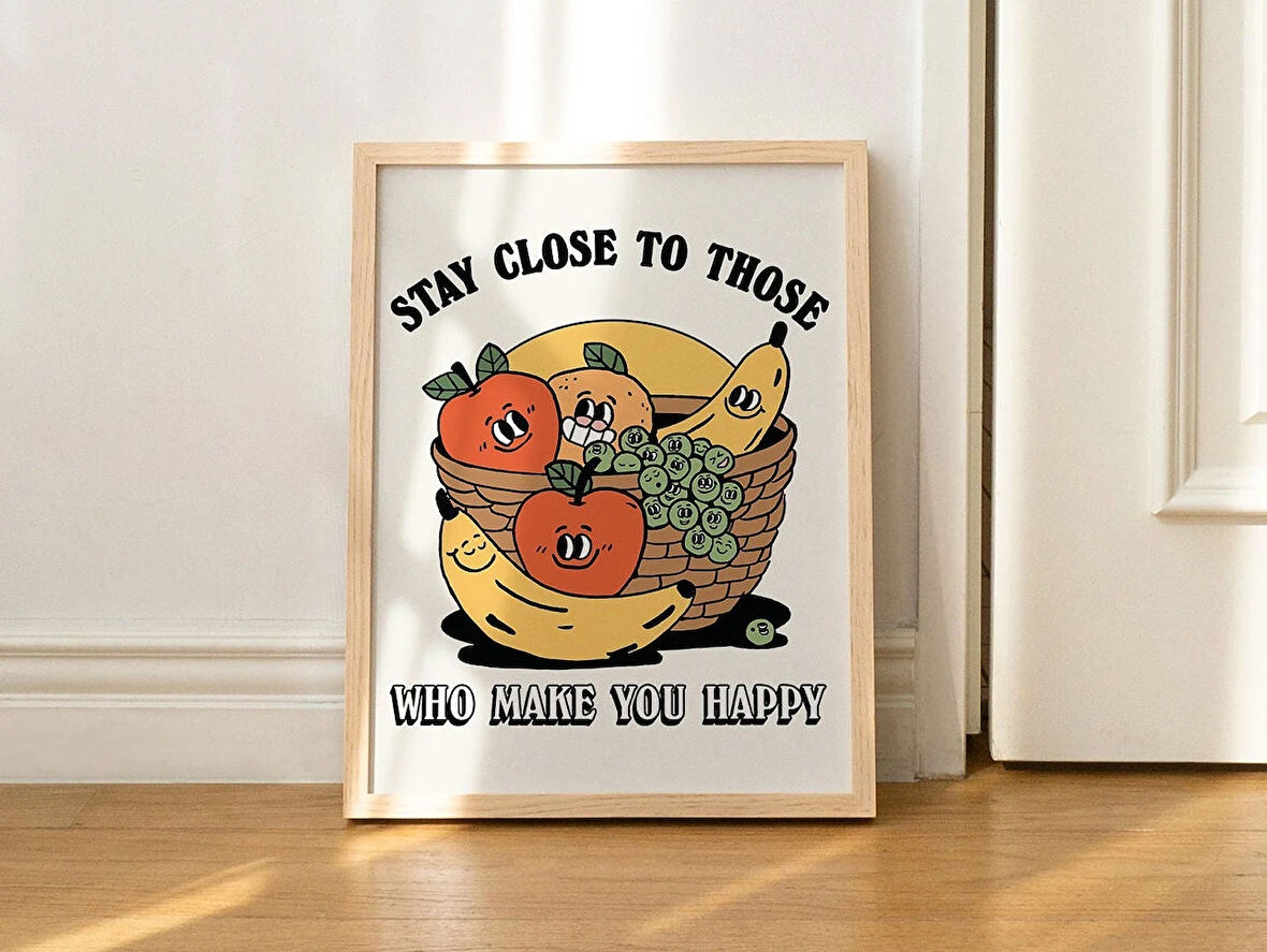 Retro Meyve Poster, El Yapımı Duvar Dekoru, Mutfak Duvar Sanatı, Orta Yüzyıl Poster