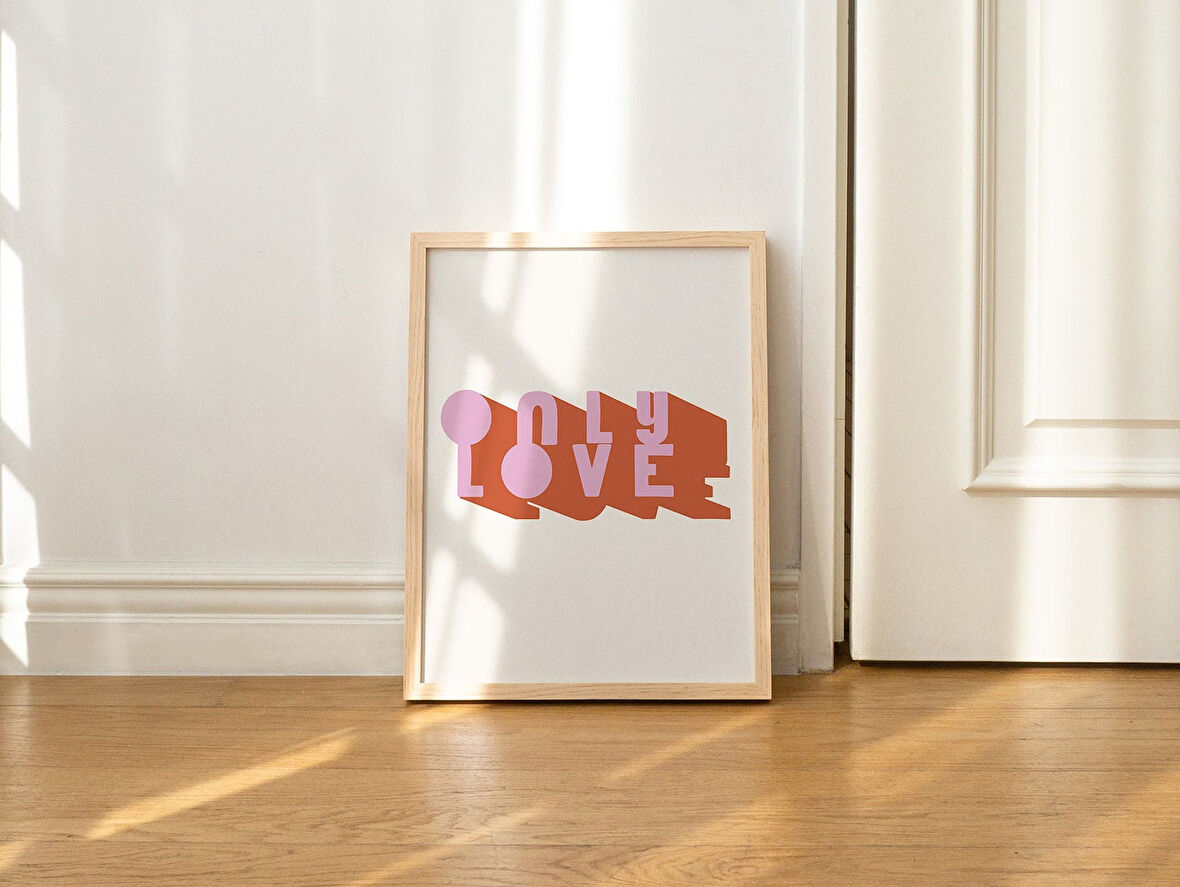 Sanat Alıntısı, Sadece Aşk Duvar Sanatı, Estetik Poster, Büyük Trend 70'ler Sanatı