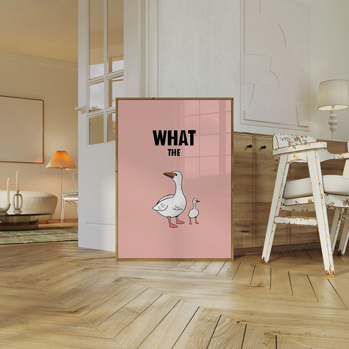 Ördek Posteri, Minimalist Duvar Sanatı, Komik Poster, Komik Hayvan Posteri