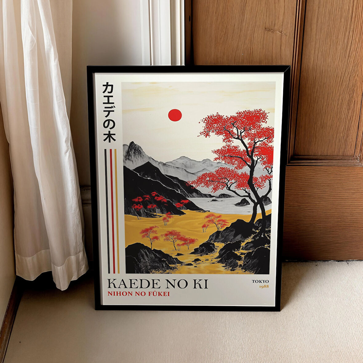 Geleneksel Japon Manzara Posteri, Japon Duvar Sanatı, Japandi Duvar Sanatı, Manzara Baskıları