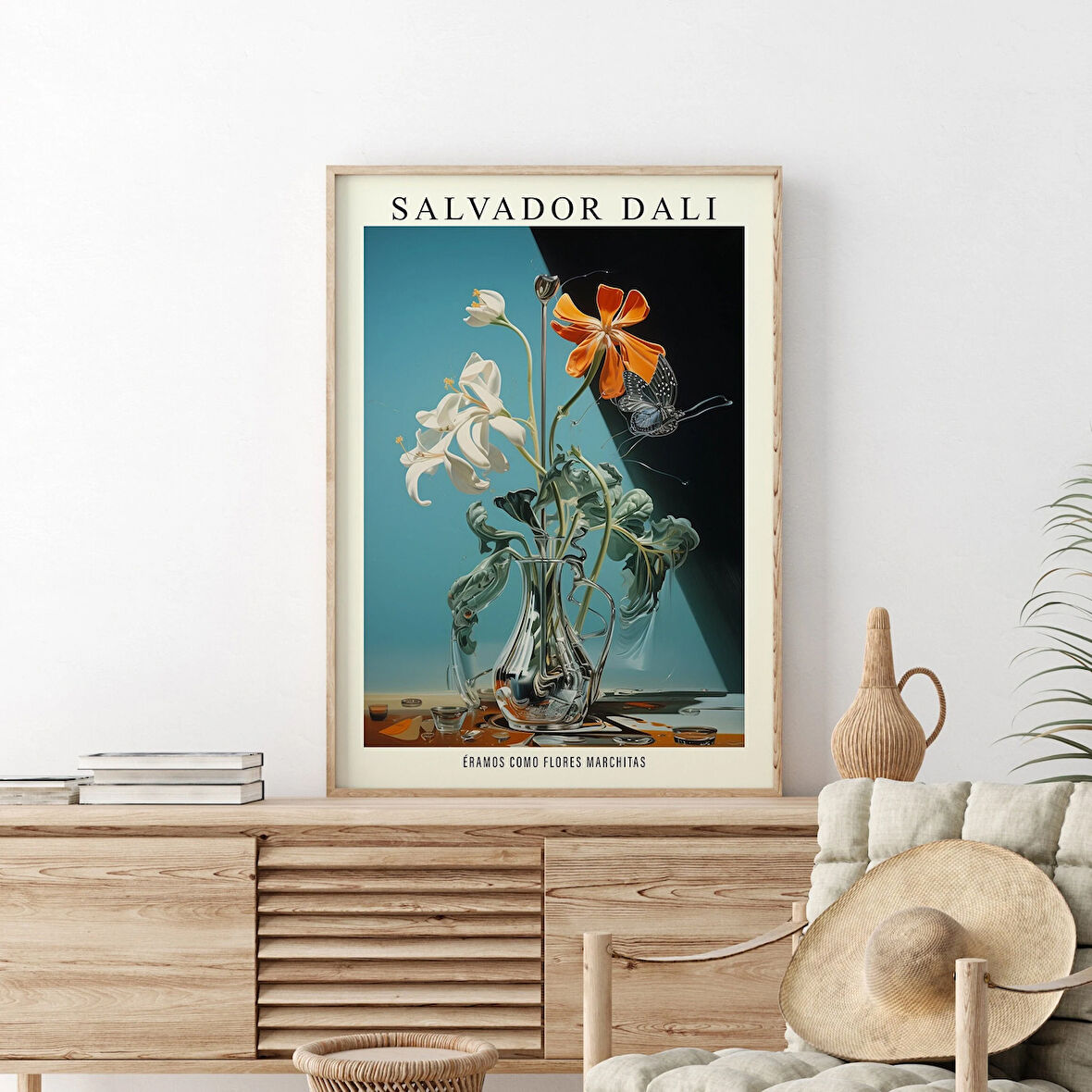 Salvador Dali Vazoda Çiçekler Tablosu