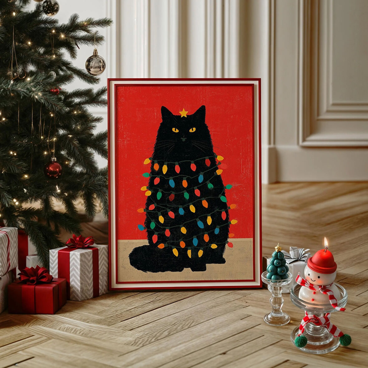 Tuhaf Kara Kedi Noel Sanatı: Şenlikli Tatil ( & )