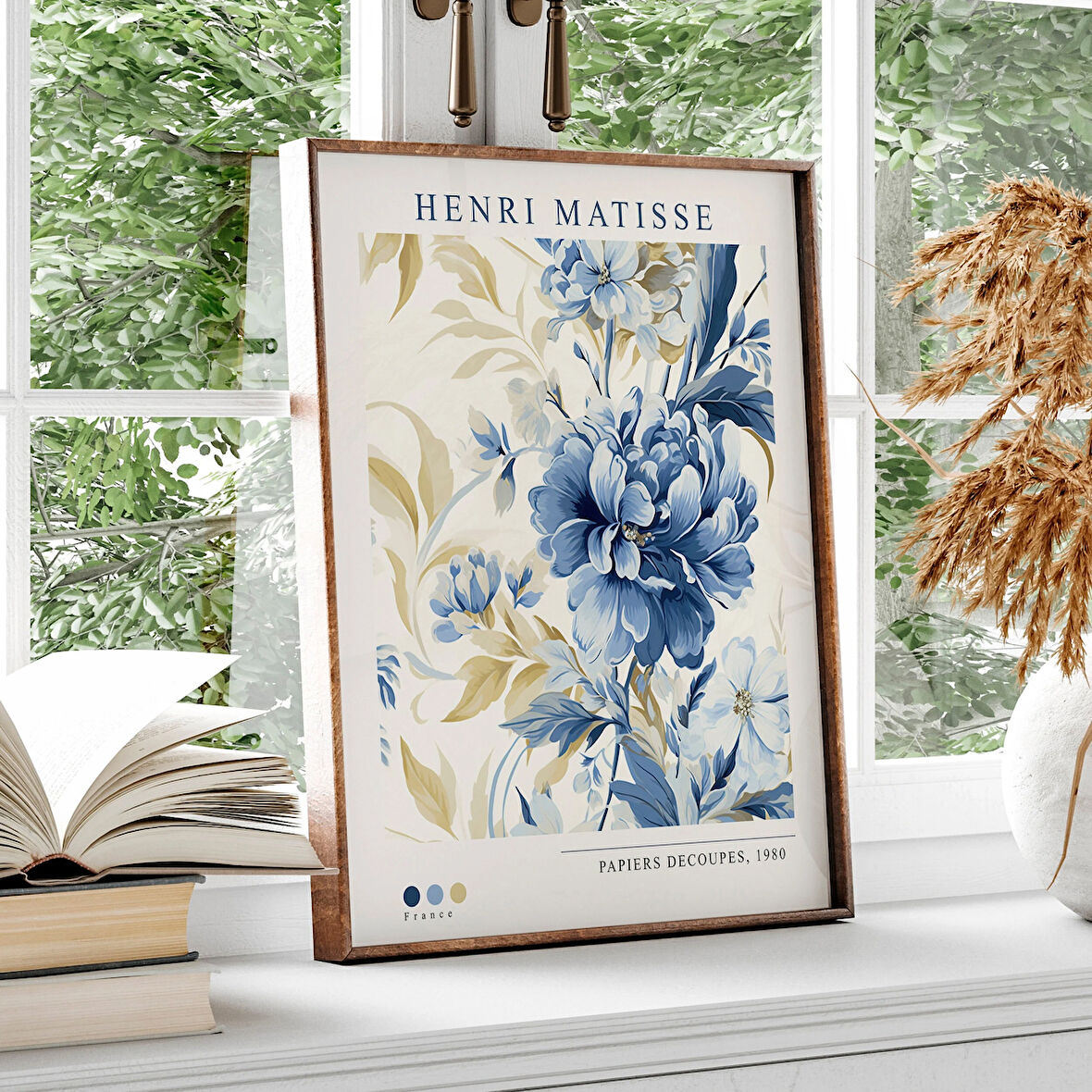 Matisse, Çiçek Pazarı, Matisse Duvar Sanatı, Mavi Matisse, Botanik Duvar Sanatı