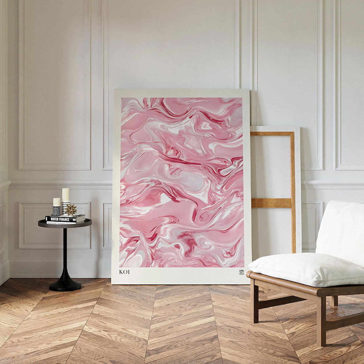 Pembe Japandi Duvar Sanatı, Pembe Huzurlu Sanat, Pembe Baskılar, Orta Yüzyıl Modern