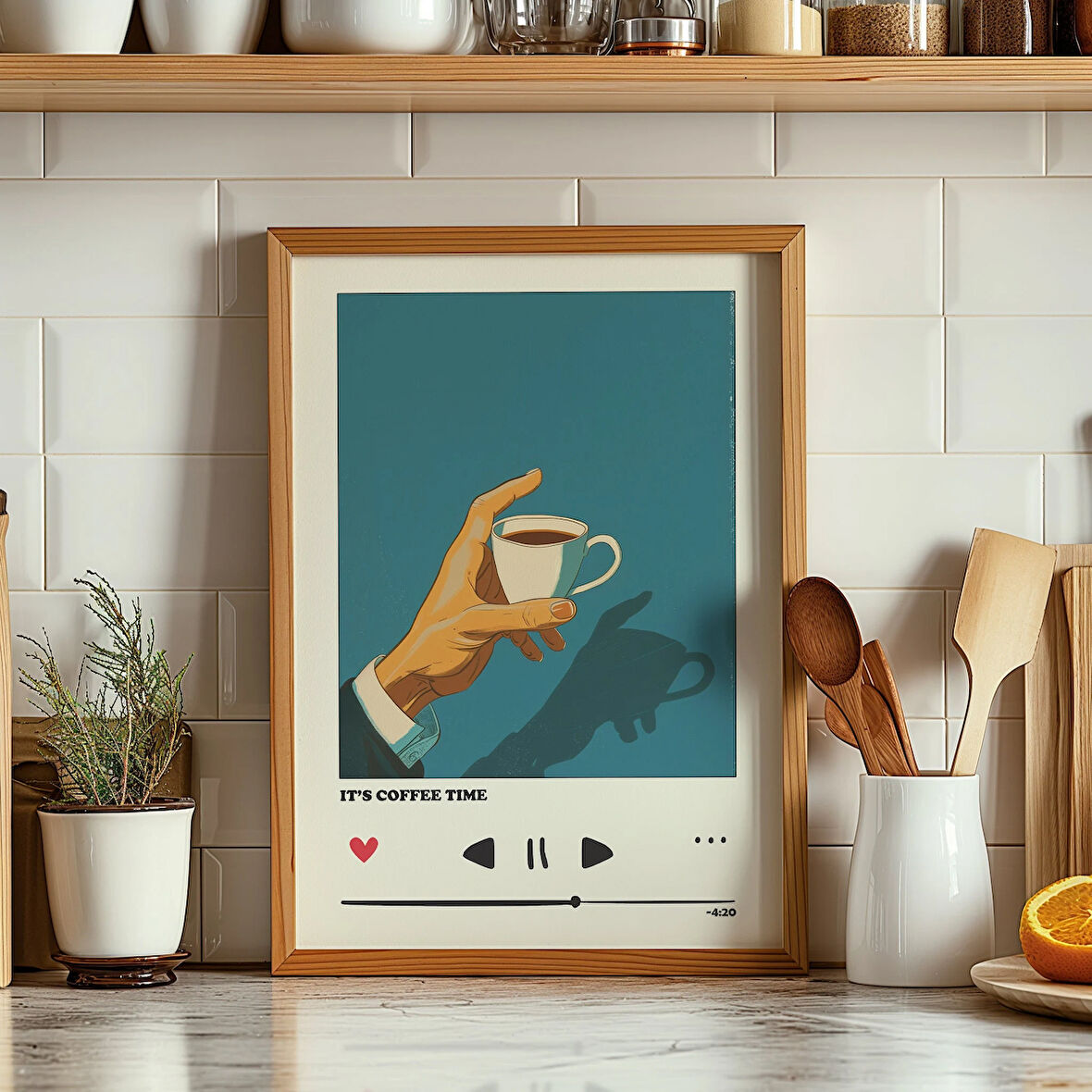 Kahve Zamanı Poster, Kahve Barı, Mutfak Baskıları, Bar Arabası Sanatı, Kahve Sanatı