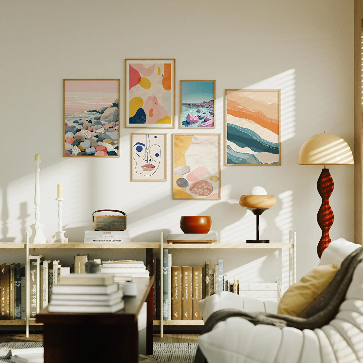 6 Parçalı Sahil Duvar Sanatı Seti, 6 Parçalı Duvar Sanatı Seti, Sahil Duvar Sanatı, Duvar Sanatı