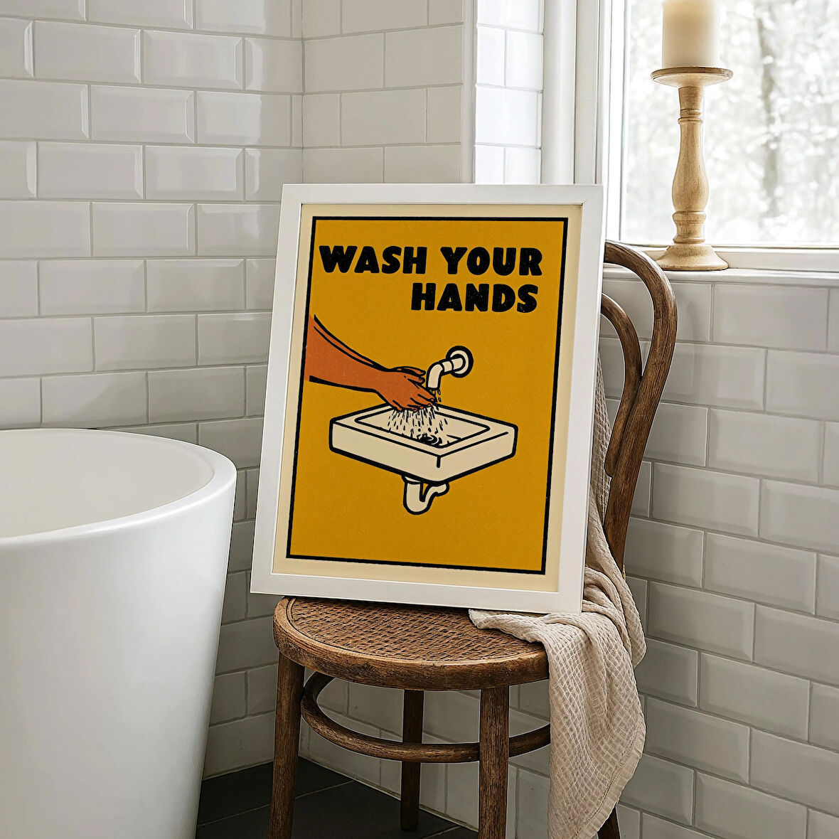 Ellerinizi Yıkayın Retro Banyo Posteri: Komik Tuvalet Sanatı (& Dosyalar)