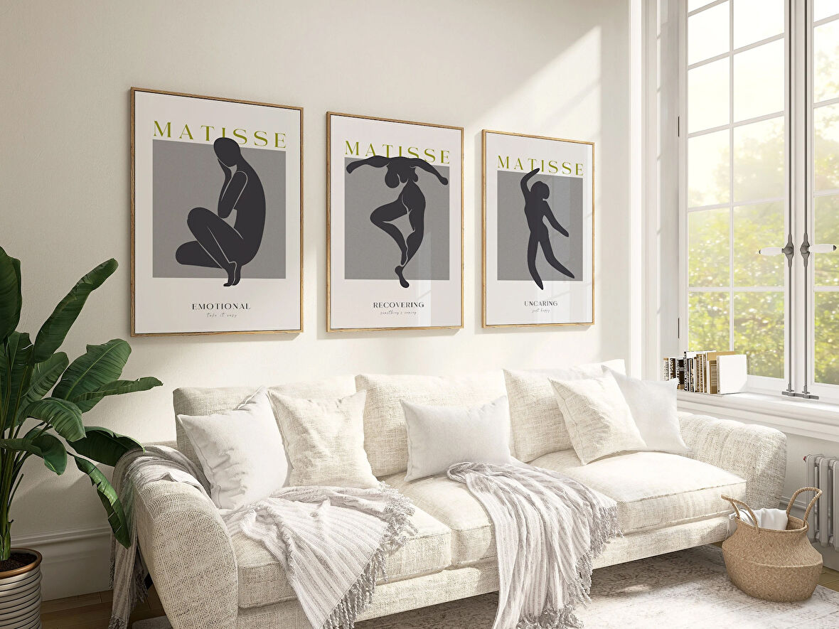 Matisse Sanat 3'lü Baskı Seti