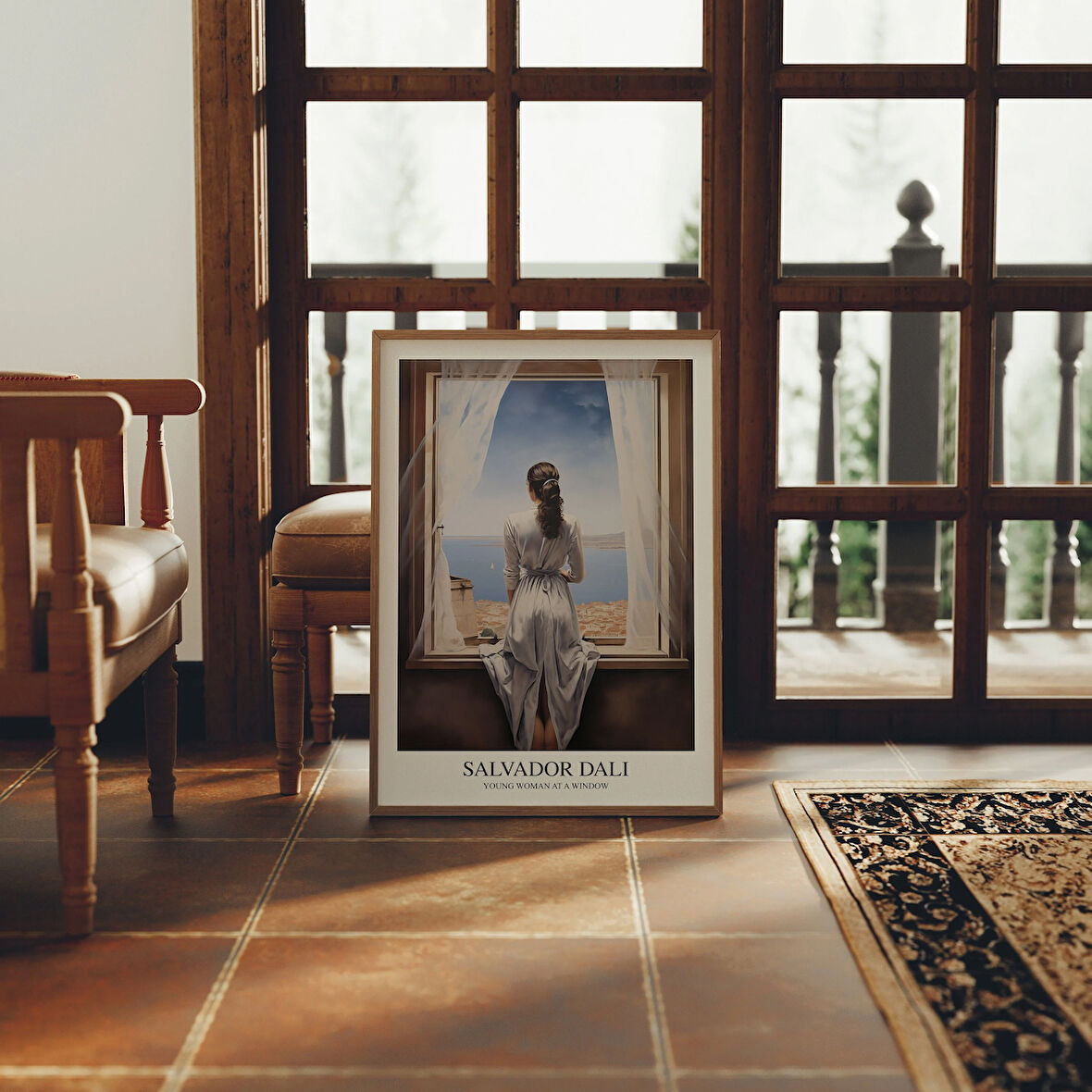 Salvador Dali Penceredeki Genç Kadın