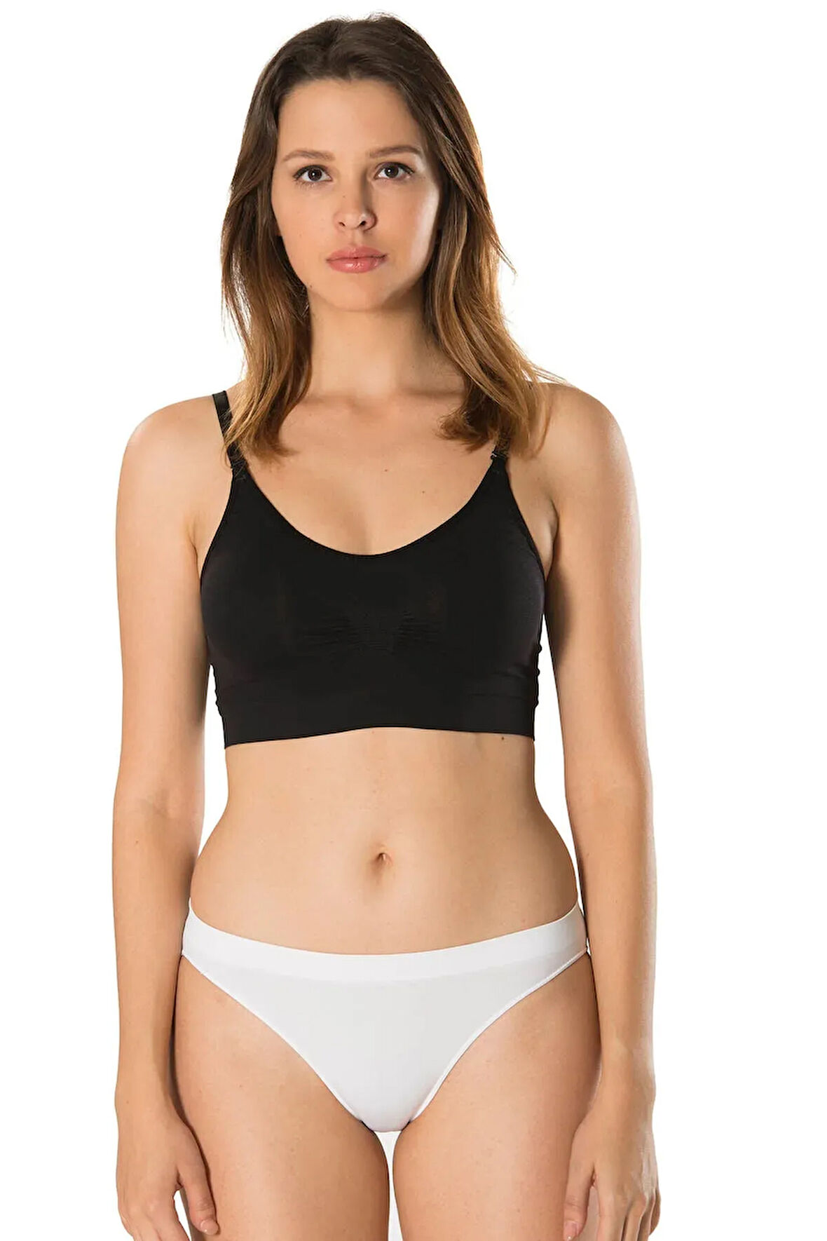 Kadın Ten Ayarlı Ince Askılı Minimizer Toparlayıcı Balensiz Sütyen