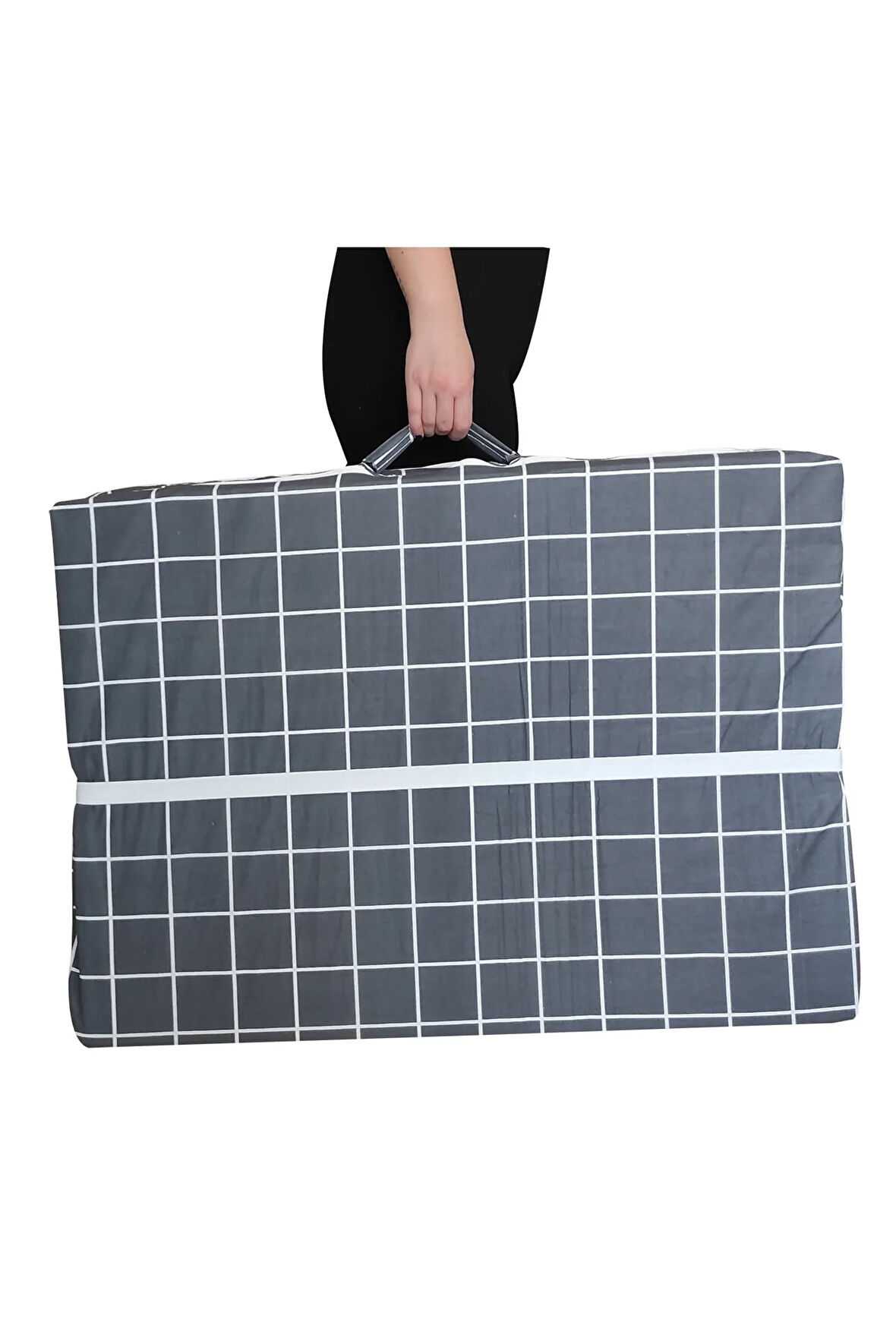 Katlanır Minder Yer Minderi Süngerli Minder Tek Kişilik 80x180 Gri Pano 6 Cm