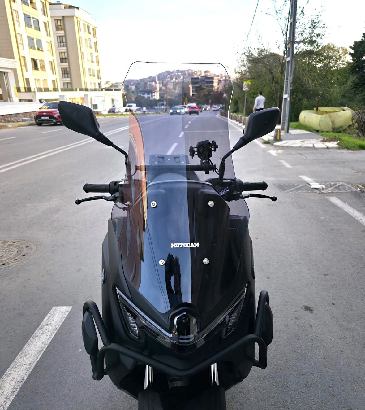 MOTOCAM Yamaha Nmax Siperlik Ön Cam 2025 Model 72cm Füme Renkli 4mm