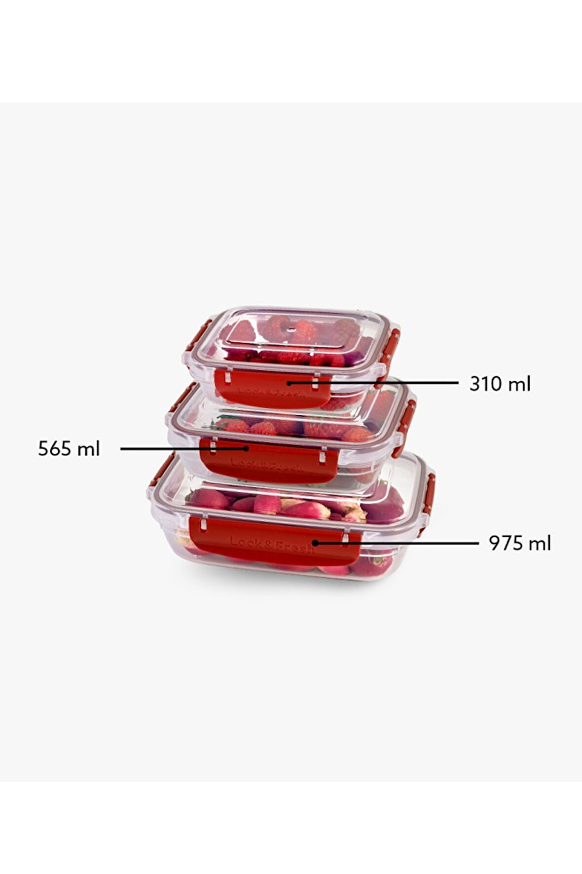Nnstartshopping  Master Dikdörtgen Saklama Seti 3'lü 310-565-975 Ml Royaleks-30886