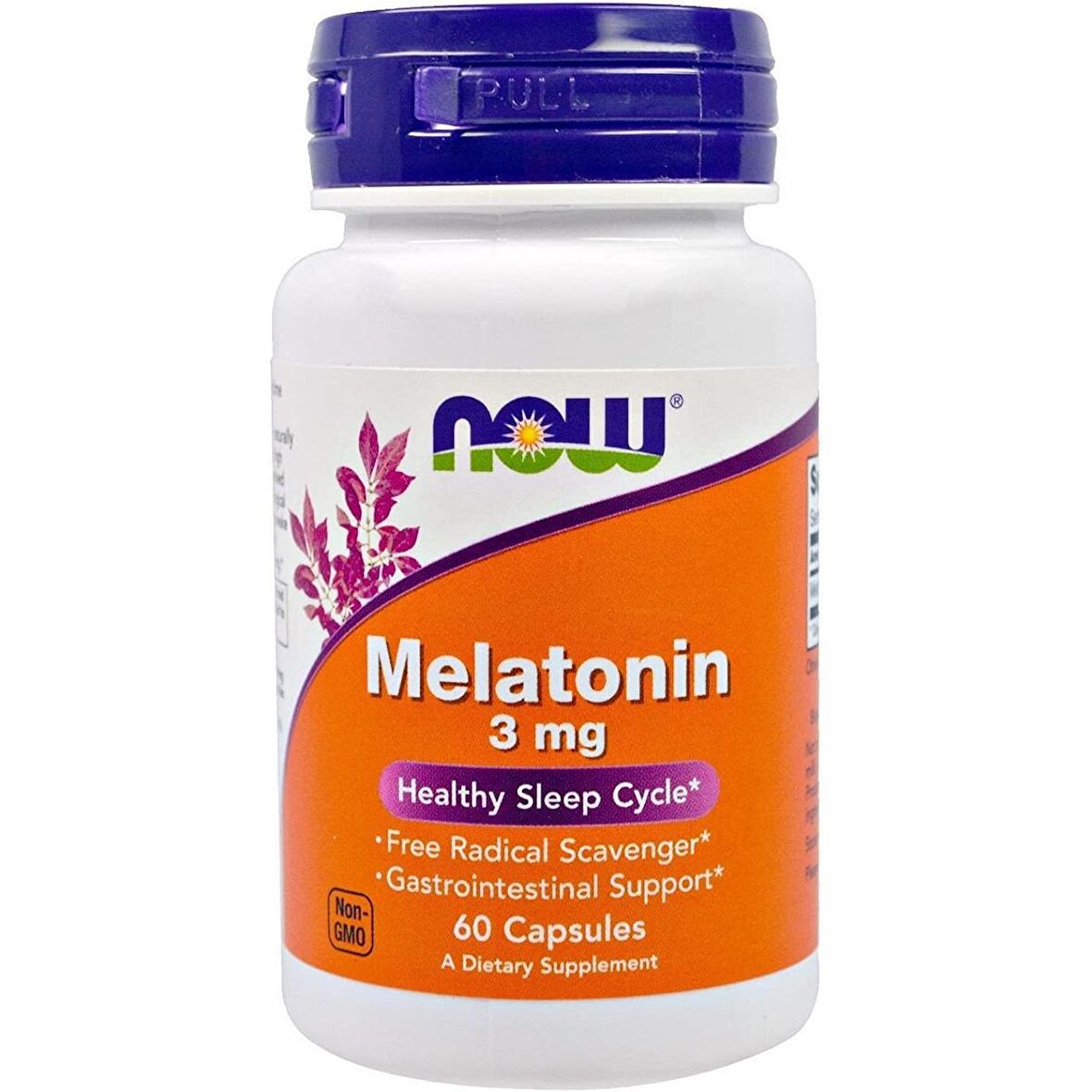 Now 60 Veg Capsules Melatonin 3 mg