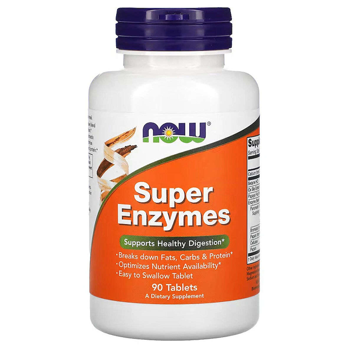 NOW Foods Super Enzymes Healthy Digestion Bromelain Betain 90 Tablet
