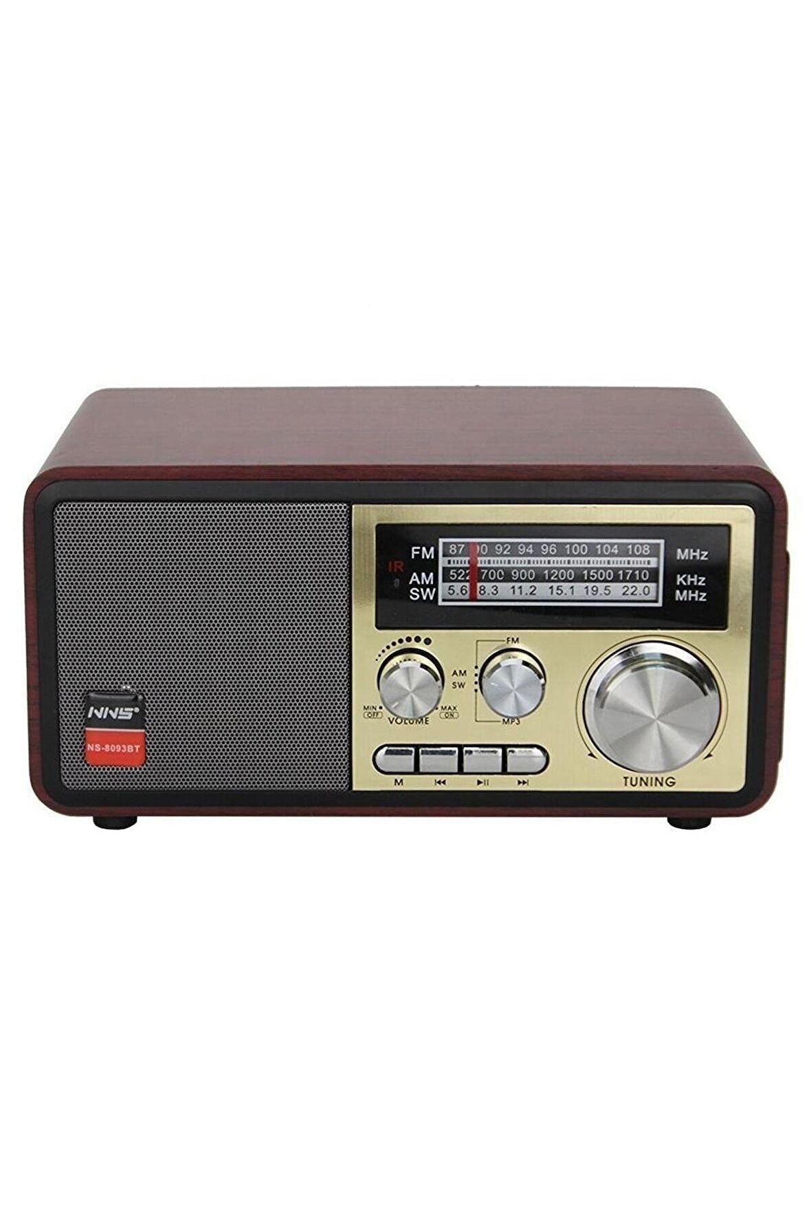 Concord Ns-8093 Bluetoothlu Ahşap Nostaljik Radyo Mp3 Çalar Fm Radyo Taşınabilir ns8093bt