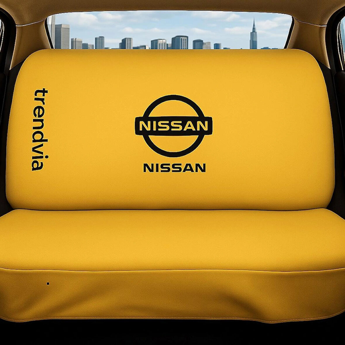 Nissan Uyumlu Oto Koltuk Kılıfı Seti - Penye Kumaş Ön ve Arka Koltuk Koruyucu