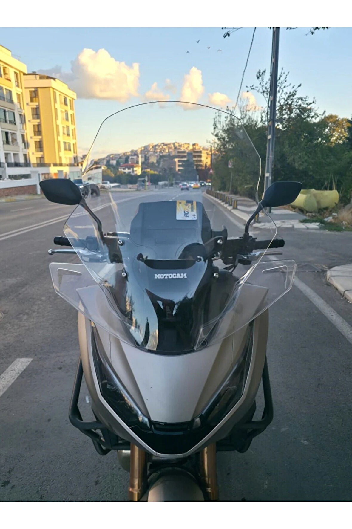 MOTOCAM Honda NT 1100 Siperlik Ön Cam 2025 Model 61cm Şeffaf Renkli 4mm