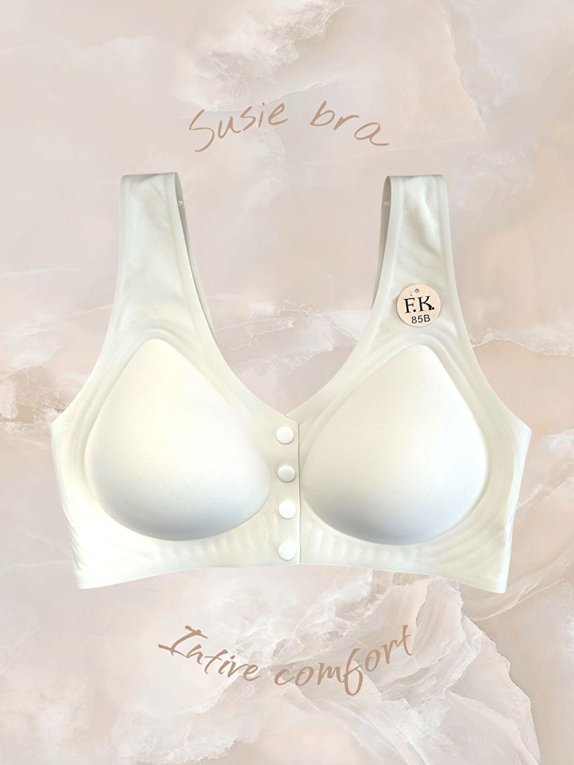 Susie Önü 4 Düğmeli Açılabilen Üstün Kalite Dikişsiz Lazer Balensiz Sütyen (Emziren Anneler)