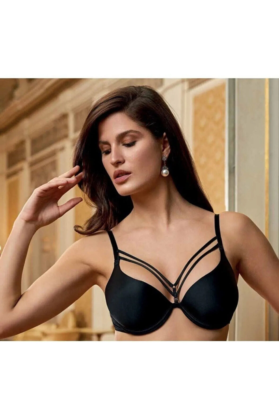 Dolgusuz Sütyen Tak Çıkar Askılı Siyah 1020 - Vadastore