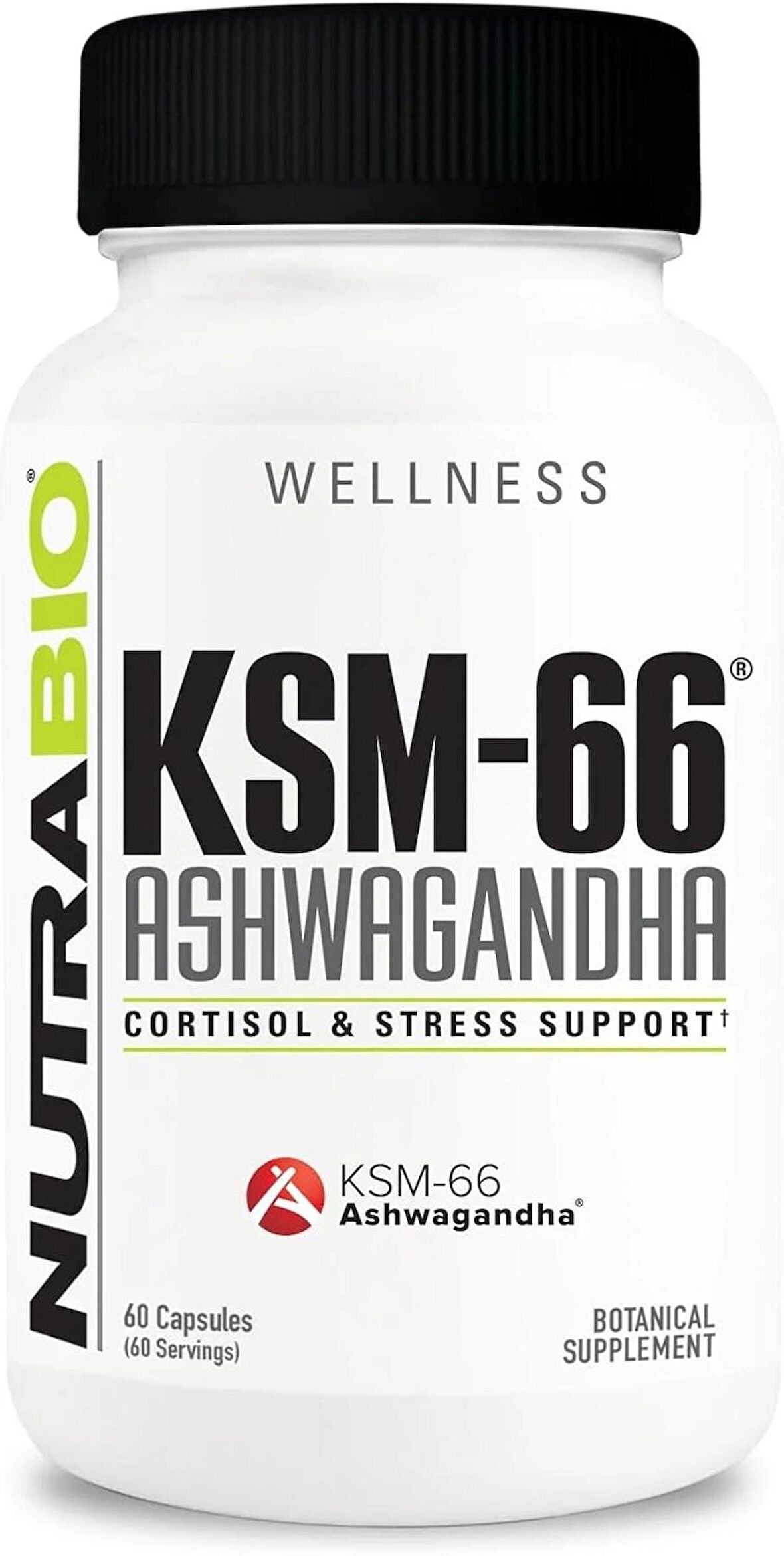 NutraBio, Ashwagandha KSM66, 600 mg, 60 Veggie Capsules