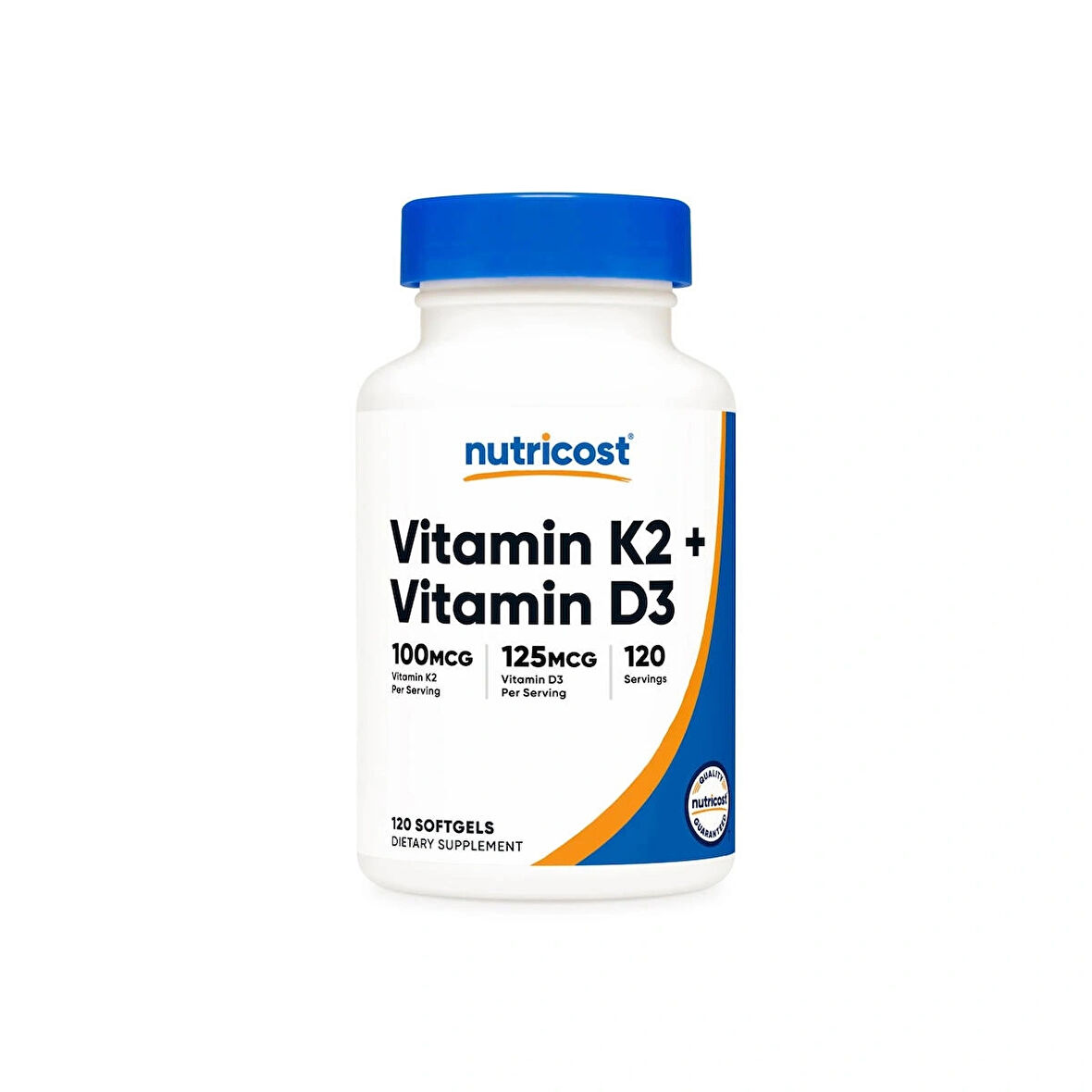 Nutricost Vitamin K2 + Vitamin D3 5000UI 120 Softgels