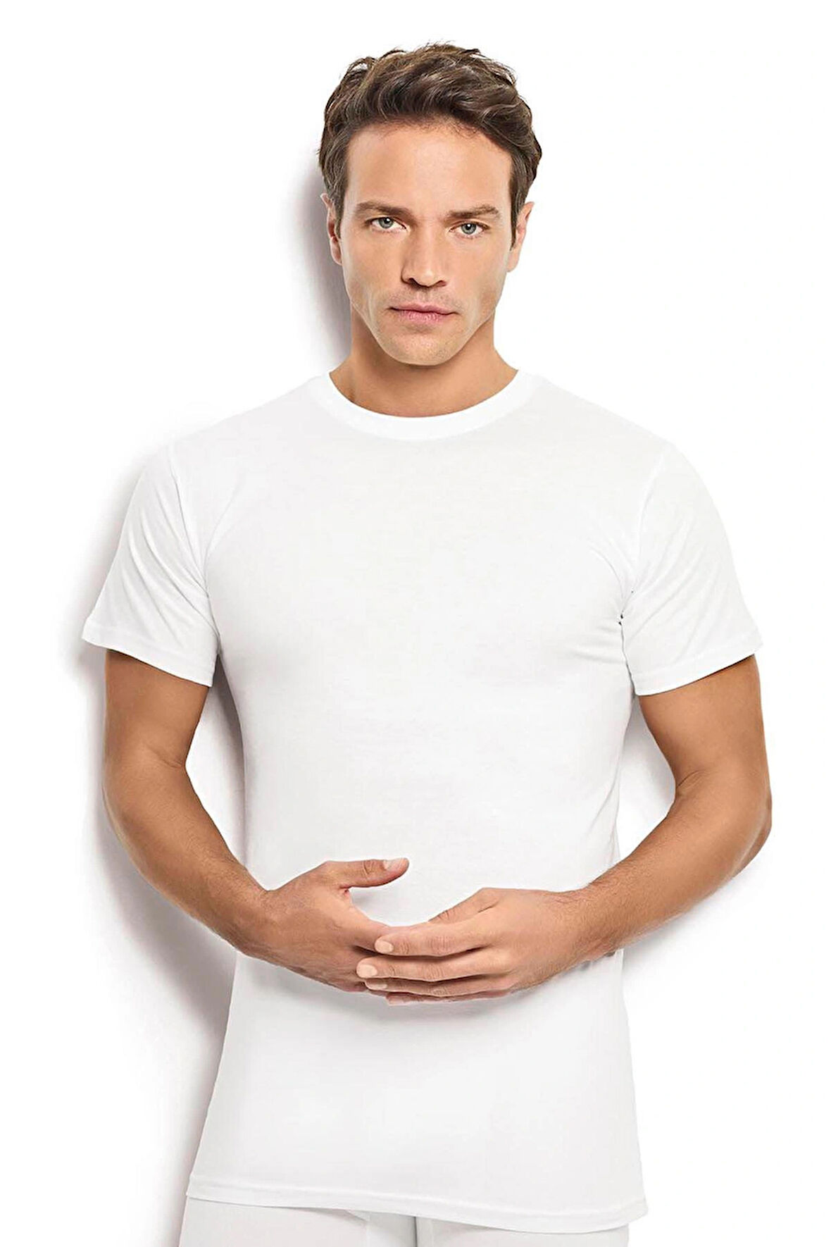 Jiber 104-111 Sıfır Yaka Pamuk Erkek Fanila Tişört 3 Adet